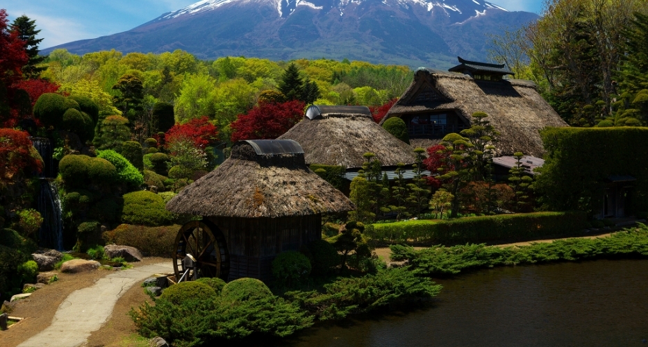 Ngôi làng cổ Oshino Hakkai đẹp như cổ tích